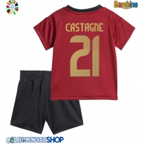 Maglie da calcio Belgio Timothy Castagne #21 Prima Maglia Bambino Europei 2024 Manica Corta (+ Pantaloni corti)